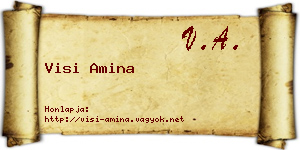 Visi Amina névjegykártya